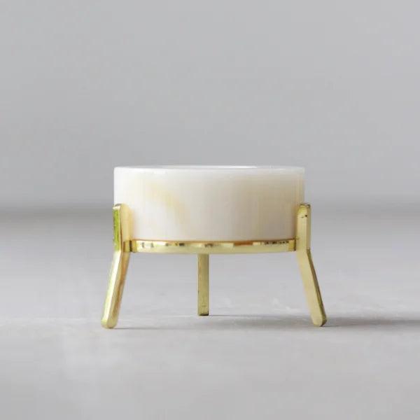 Buy Candle Stand - Fyre 2.0 | Brass and Marble Candle Holder | Tea Light Holders by Rayden on IKIRU online store