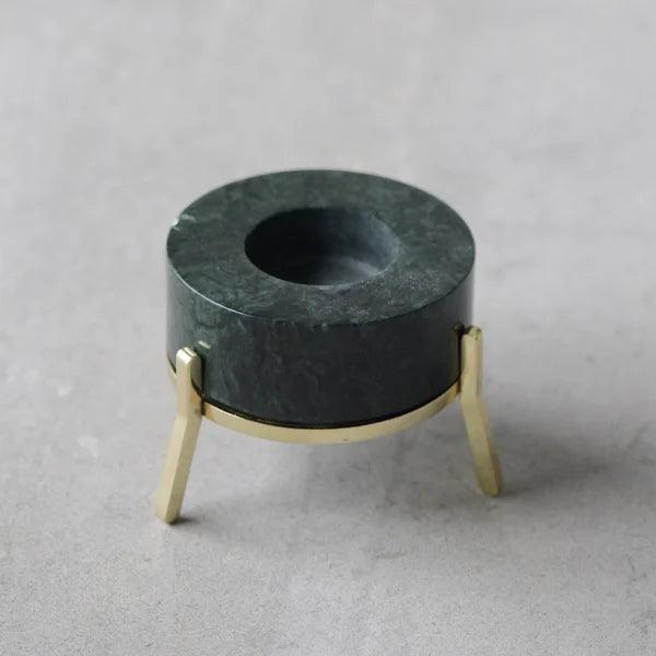 Buy Candle Stand - Fyre 2.0 | Brass and Marble Candle Holder | Tea Light Holders by Rayden on IKIRU online store