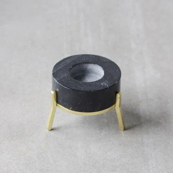 Buy Candle Stand - Fyre 2.0 | Brass and Marble Candle Holder | Tea Light Holders by Rayden on IKIRU online store