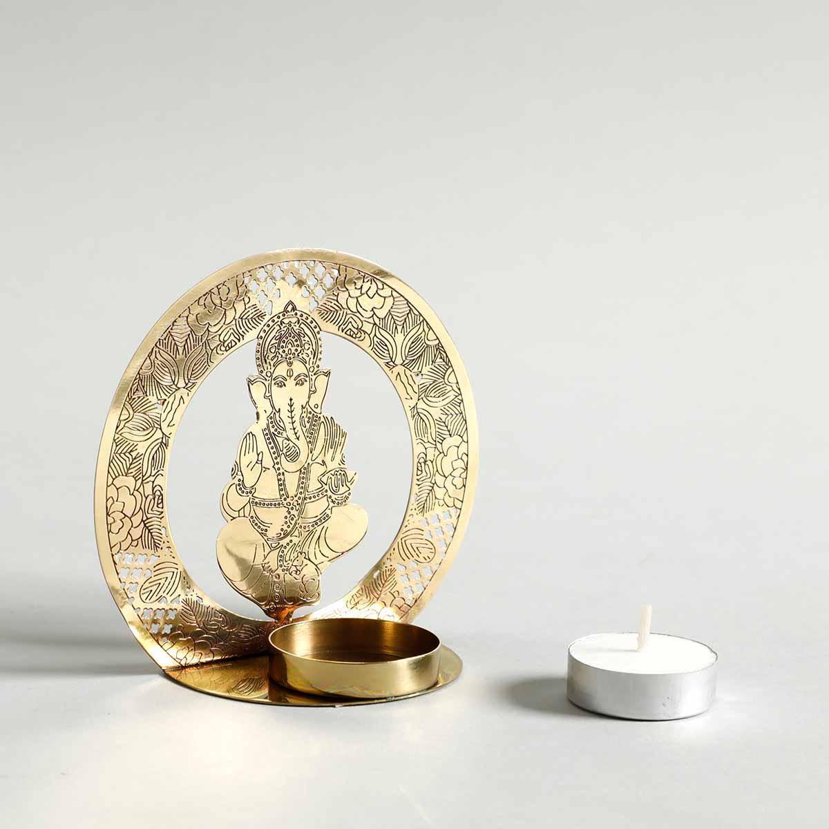 Buy Candle Stand - Ganesha T- Light Candle Holder by Home4U on IKIRU online store