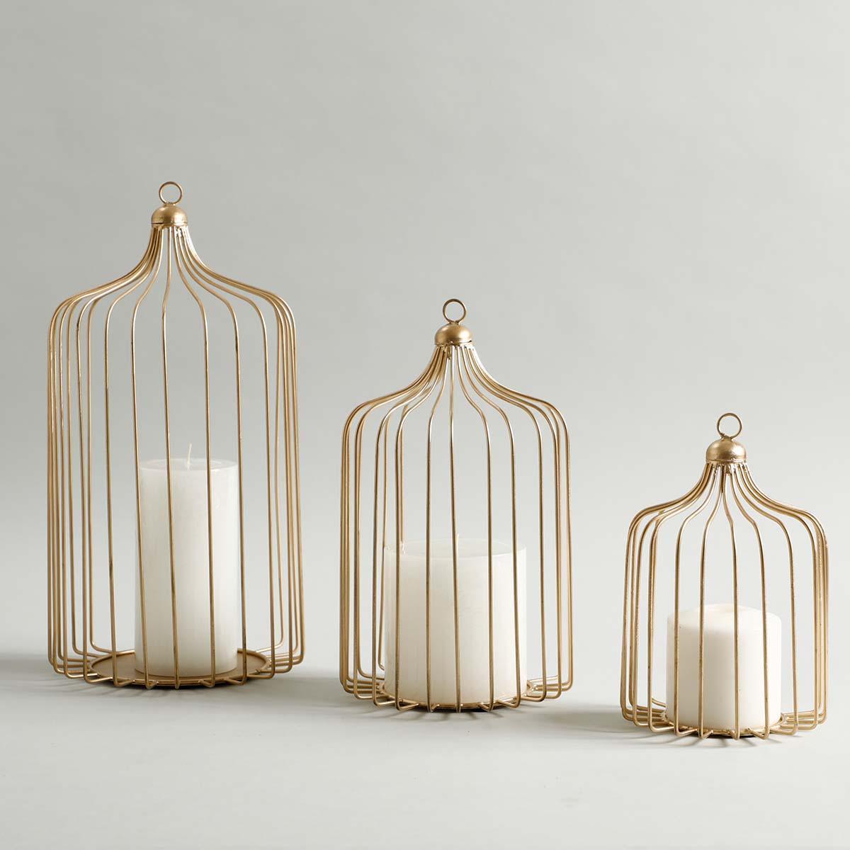 Buy Candle Stand - Gold Iron Bird Cage Candle Holder | Tea Light Stand For Home & Table Decor by Home4U on IKIRU online store