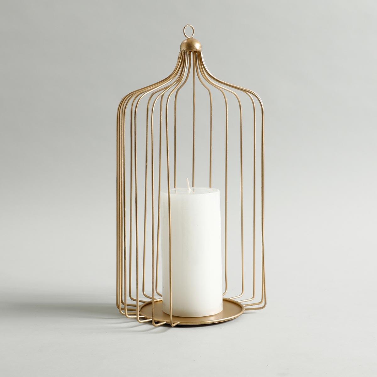 Buy Candle Stand - Gold Iron Bird Cage Candle Holder | Tea Light Stand For Home & Table Decor by Home4U on IKIRU online store