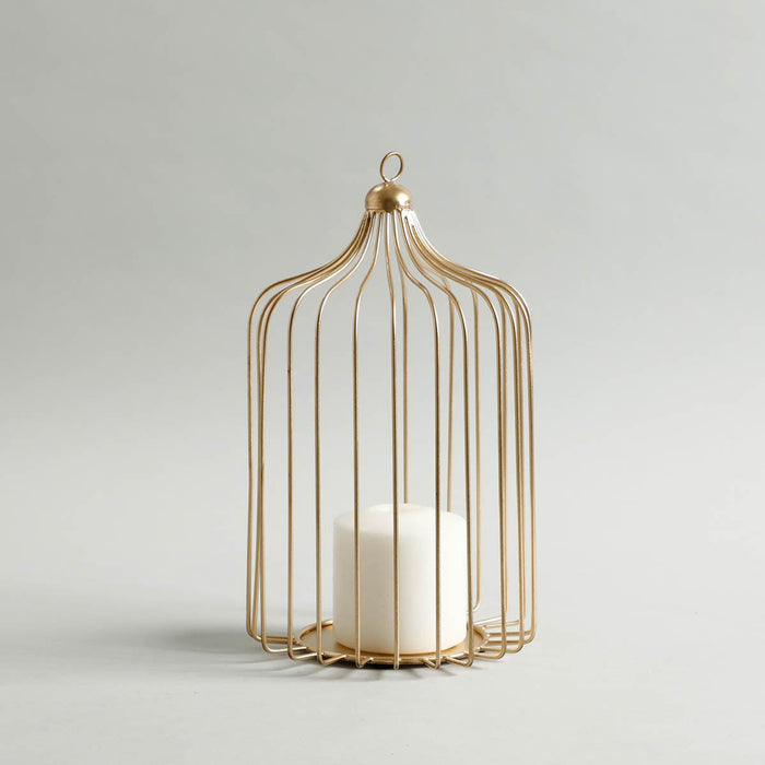 Buy Candle Stand - Gold Iron Bird Cage Candle Holder | Tea Light Stand For Home & Table Decor by Home4U on IKIRU online store