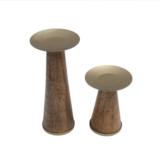 Buy Candle Stand - Innovare Wooden Pillar Holder Set by Maison Modern on IKIRU online store