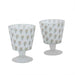 Buy Candle Stand - Mehendi Glass Printed T Light Candle Stand Set Of 2 For Side Table & Home Decor by Courtyard on IKIRU online store