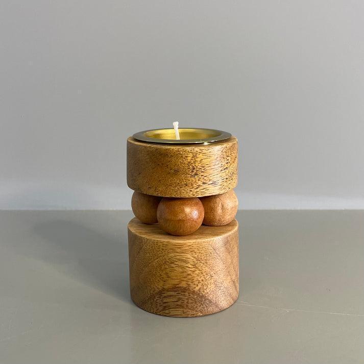 Buy Candle Stand Selective Edition - Abacus Wood & Metal Candle Holder | Decorative Tealight Holder For Home & Table Decor by Objects In Space on IKIRU online store