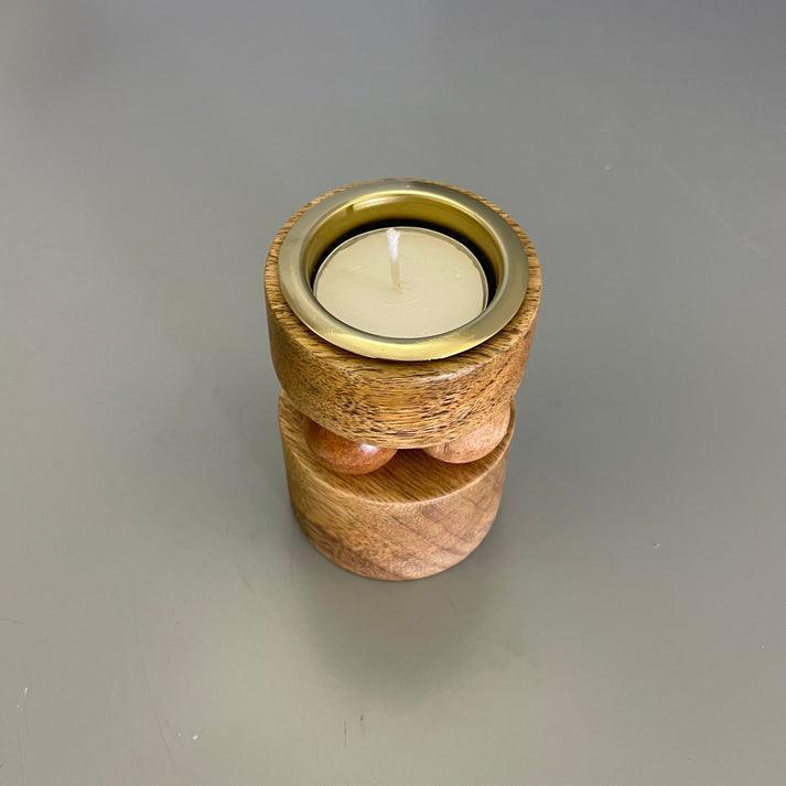 Buy Candle Stand Selective Edition - Abacus Wood & Metal Candle Holder | Decorative Tealight Holder For Home & Table Decor by Objects In Space on IKIRU online store