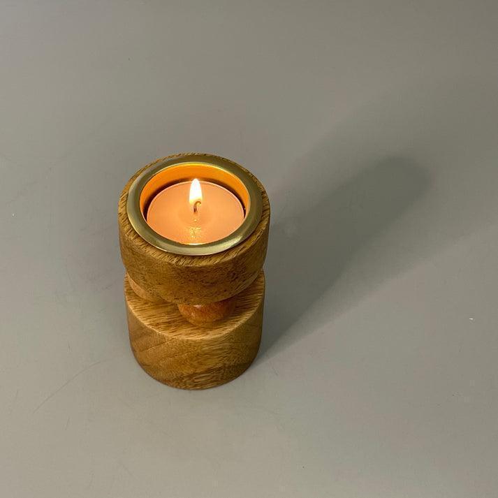 Buy Candle Stand Selective Edition - Abacus Wood & Metal Candle Holder | Decorative Tealight Holder For Home & Table Decor by Objects In Space on IKIRU online store
