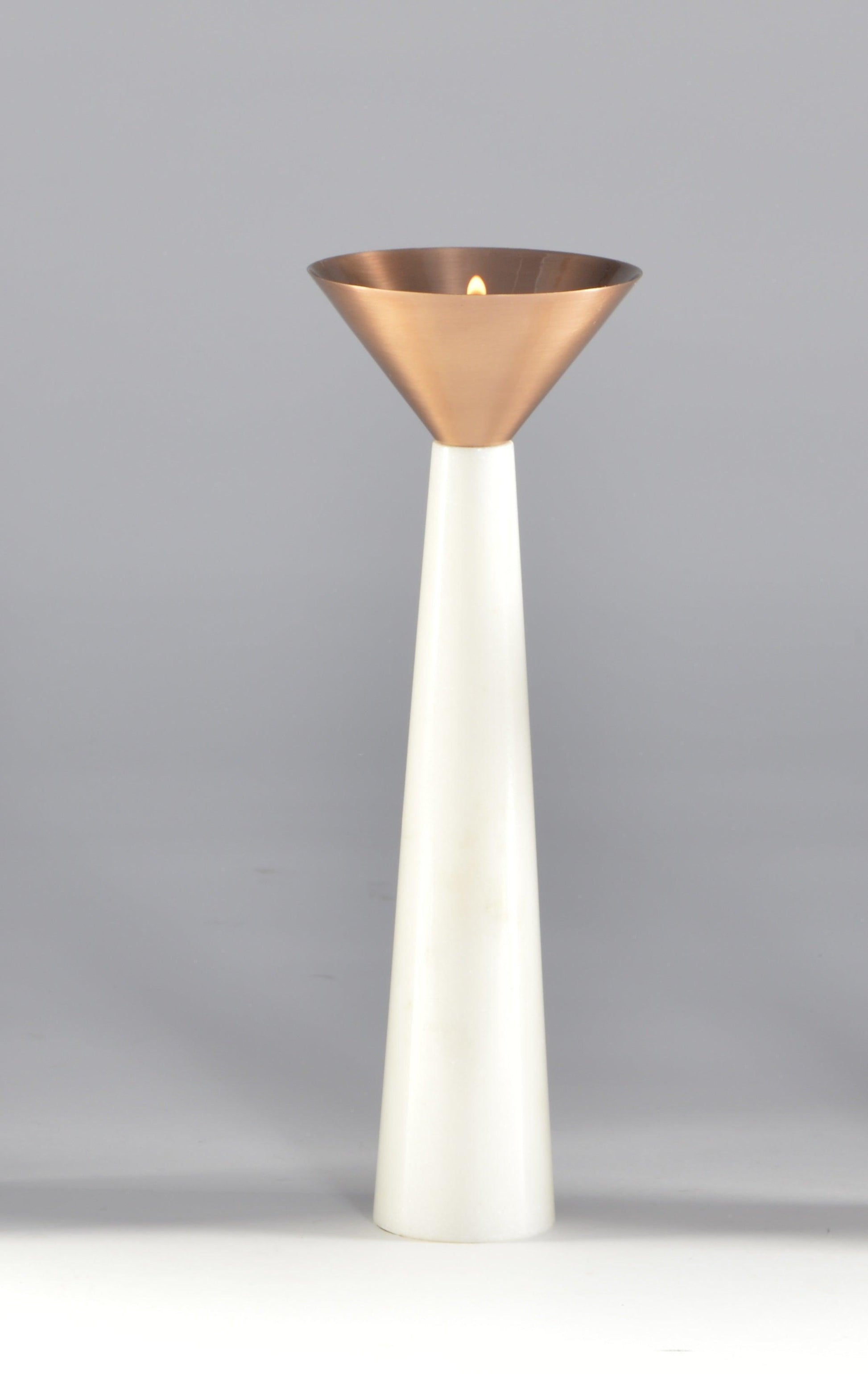 Buy Candle Stand Selective Edition - Copper Stone Candle Stand by AKFD on IKIRU online store