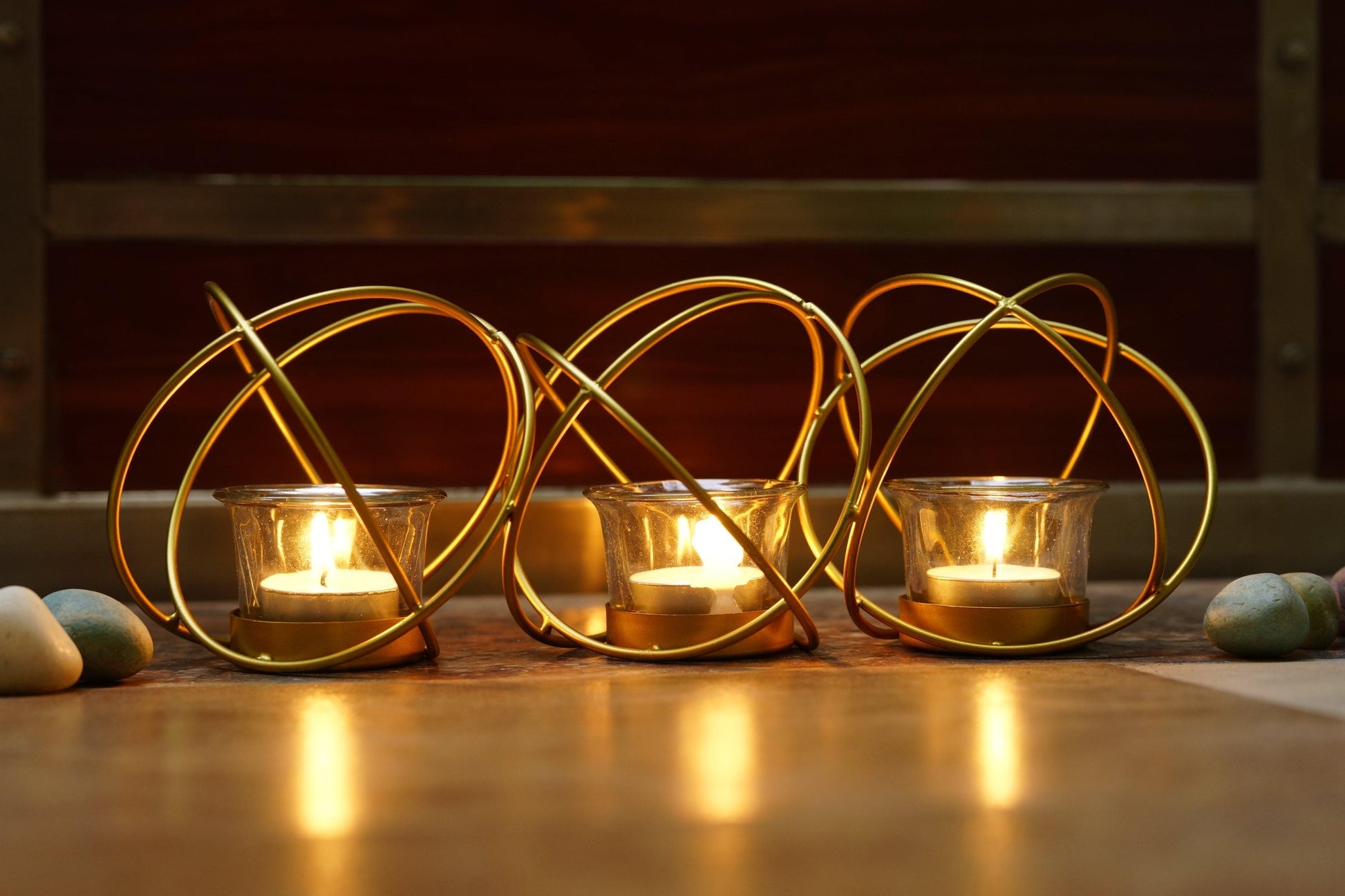 Buy Candle Stand - Tealight Holder Triple ring by House of Sajja on IKIRU online store