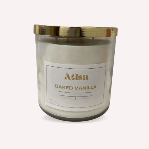 Buy Candle - Three Wick Metal Lid Jar Luxe Soy Creme Wax Candle by Atisa on IKIRU online store