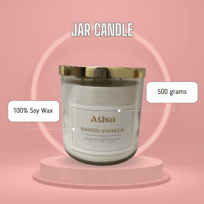 Buy Candle - Three Wick Metal Lid Jar Luxe Soy Creme Wax Candle by Atisa on IKIRU online store