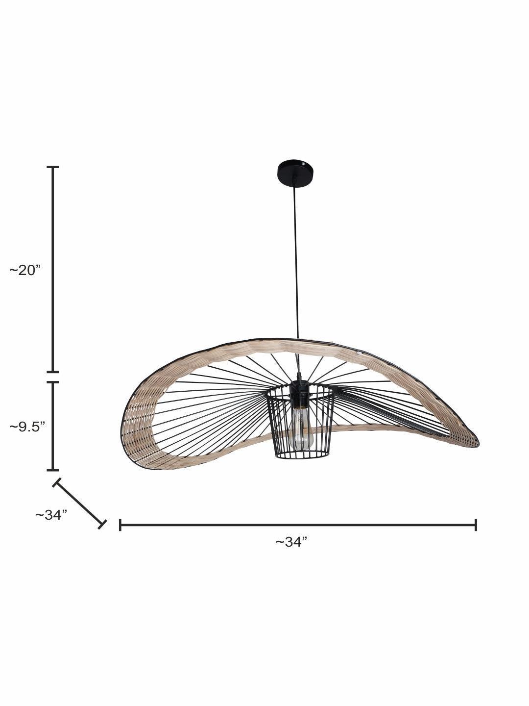 Buy Ceiling Light - Contemporary Bohemian Style Single Ceiling Hanging Light Lamp For Home Decor by Fos Lighting on IKIRU online store