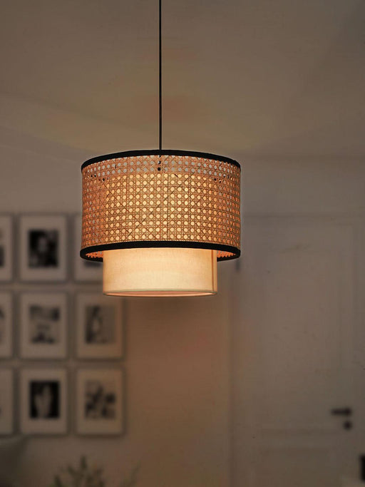 Buy Ceiling Light - Contemporary Single Ceiling Light lamp With Concentric Drum Shades For Home Decor by Fos Lighting on IKIRU online store