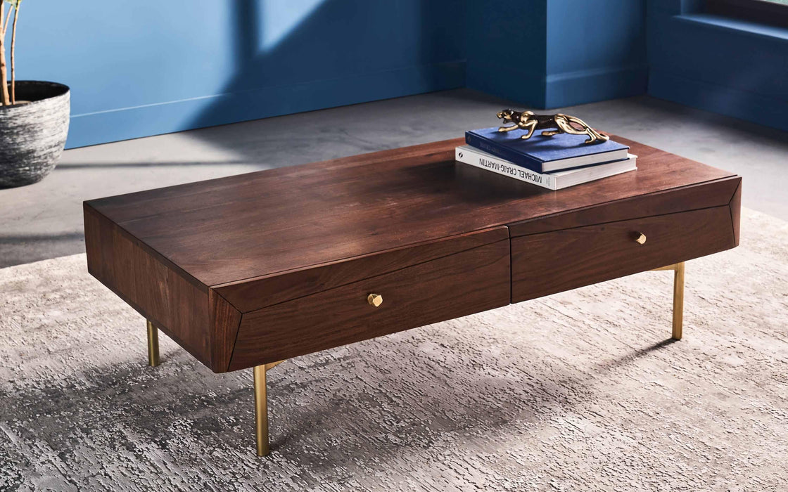 Buy Center Table - Barcelona Wooden Coffee Table With Drawers | Modern Center Table For Living Room & Bedroom by Orange Tree on IKIRU online store