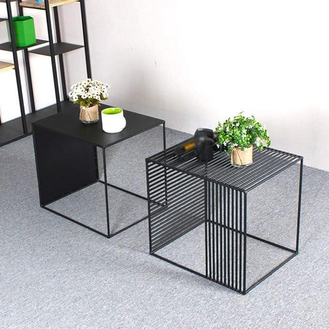 Buy Center Table - Black Metal Modern Center Table Set Of 2 | Coffee Table For Hallway & Living Room by Handicrafts Town on IKIRU online store