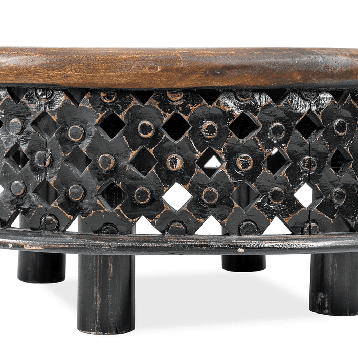 Buy Center Table - BRADFORD DISTRESSED BLACK COFFEE TABLE by Home Glamour on IKIRU online store