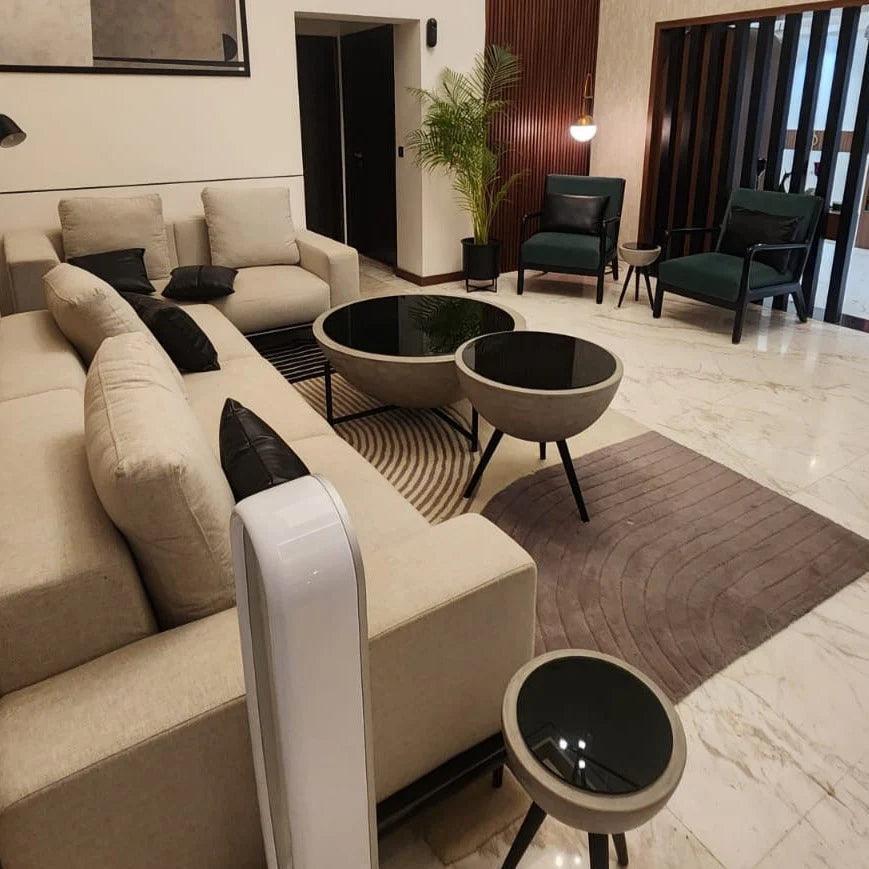 Buy Center Table - Dome Coffee Central Table Side Desk for Living Room | Stone Finish by Objectry on IKIRU online store