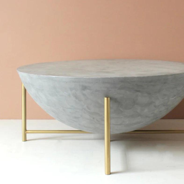 Buy Center Table - Dome Coffee Central Table Side Desk for Living Room | Stone Finish by Objectry on IKIRU online store