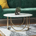 Buy Center Table - Gold Iron & Marble Top Net Frame Center Coffee Table For Living Room & Hallway by Handicrafts Town on IKIRU online store