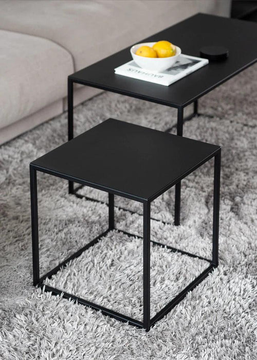 Buy Center Table - Modern Metal Coffee Table With Nesting Stools | Center Table For Living Room by Handicrafts Town on IKIRU online store
