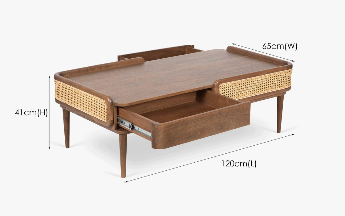 Buy Center Table - Neo Kyoto Coffee Table | Wooden Bench with Storage | Drawer Bench by Orange Tree on IKIRU online store