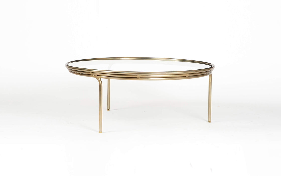 Buy Center Table - Olivia Round Center Table | Modern Glass Table | Coffee Table for Hall by Orange Tree on IKIRU online store