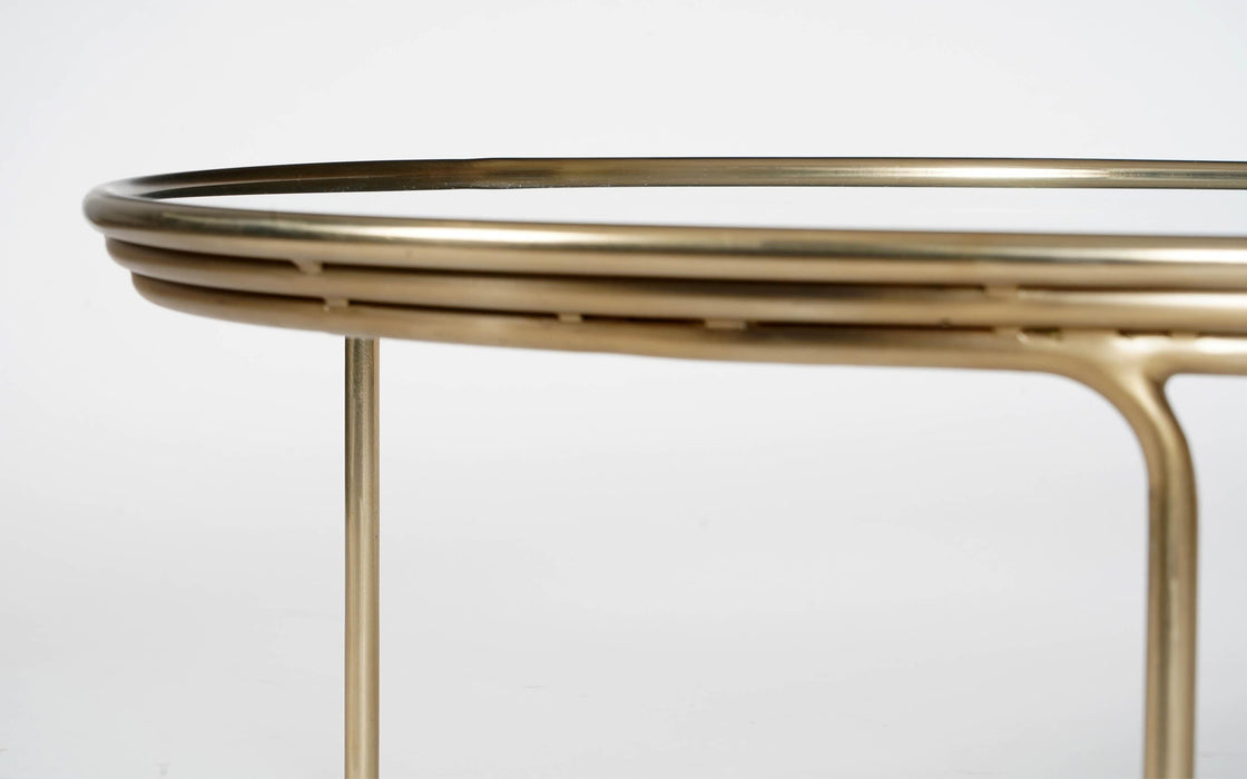 Buy Center Table - Olivia Round Center Table | Modern Glass Table | Coffee Table for Hall by Orange Tree on IKIRU online store