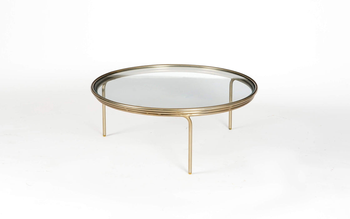 Buy Center Table - Olivia Round Center Table | Modern Glass Table | Coffee Table for Hall by Orange Tree on IKIRU online store