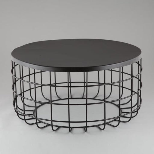 Buy Center Table - Round Metallic Matt Black Side Table | Center Coffee Table For Living Room & Home by Indecrafts on IKIRU online store