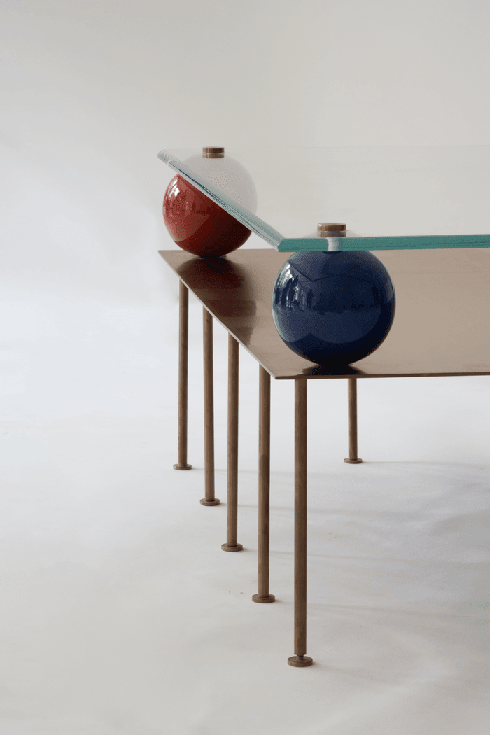 Buy Center Table Selective Edition - Matter Glass & Steel Centre Table by One-o-one Studios on IKIRU online store