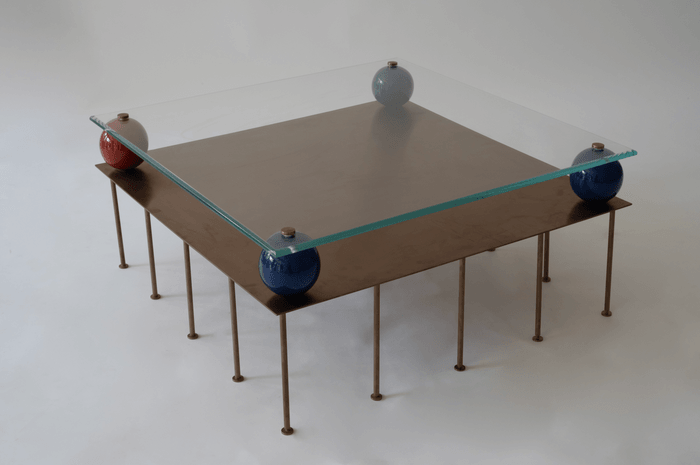 Buy Center Table Selective Edition - Matter Glass & Steel Centre Table by One-o-one Studios on IKIRU online store