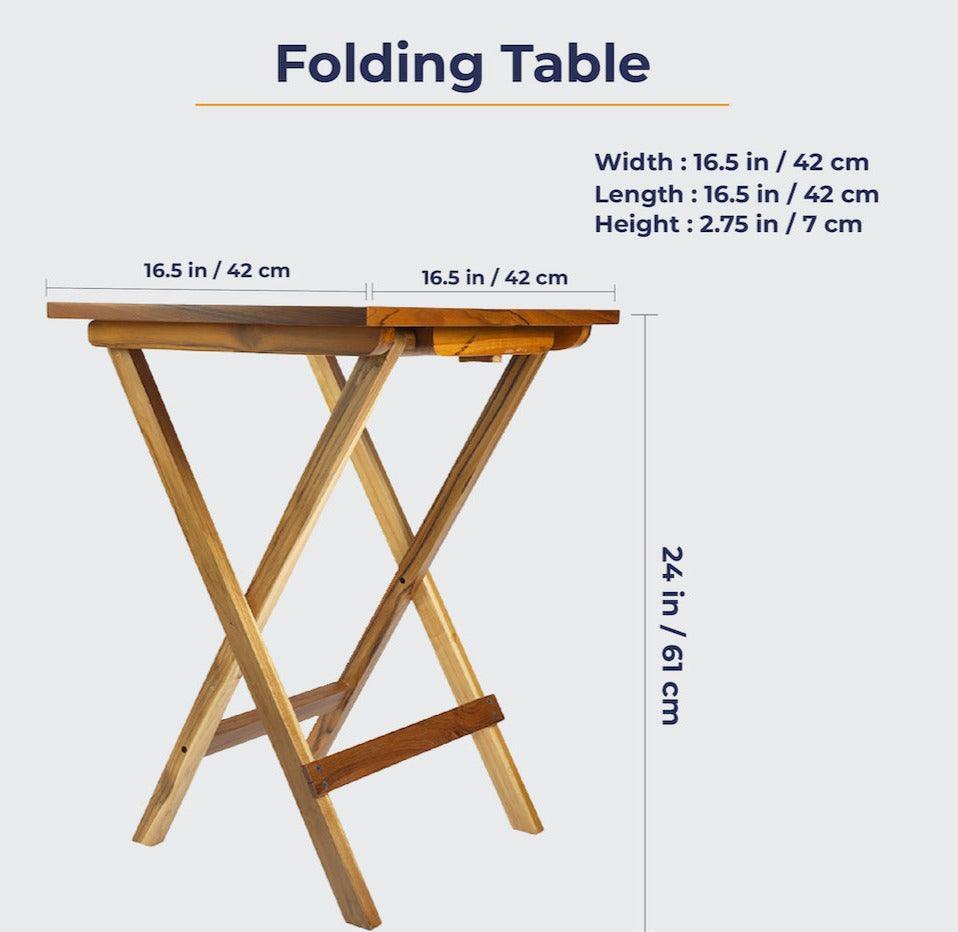 Buy Center Table - Wooden Square Folding Coffee Table | Mandala Design Side Table by bambaiSe on IKIRU online store