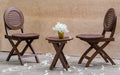 Buy Chair - Alfresco Teak Wood Round Folding Chair For Outdoor Balcony & Living Room by Orange Tree on IKIRU online store