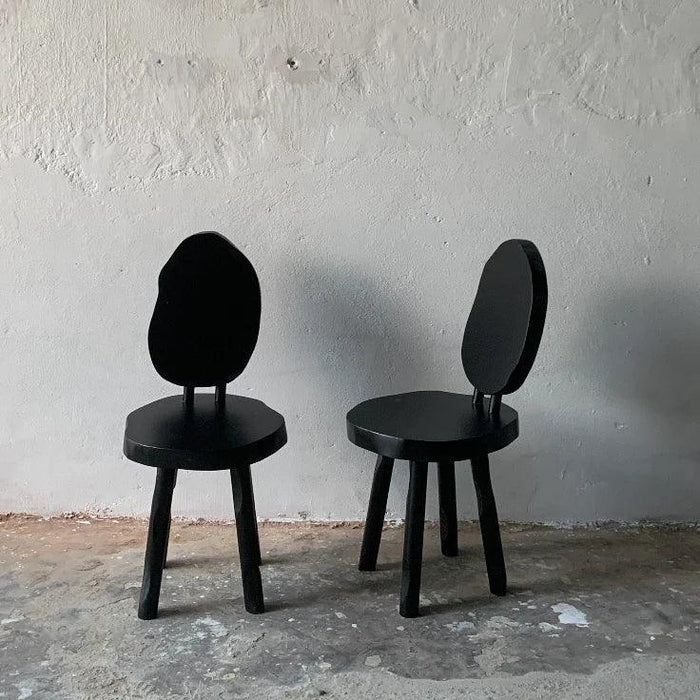 Buy Chair - Black Uneven Chair | Armless Chair Designs for Living Room by Objectry on IKIRU online store