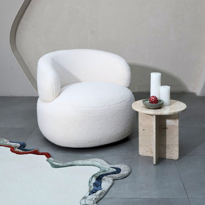 Buy Chair - Leia Boucle Swivel Chair by Muun Home on IKIRU online store