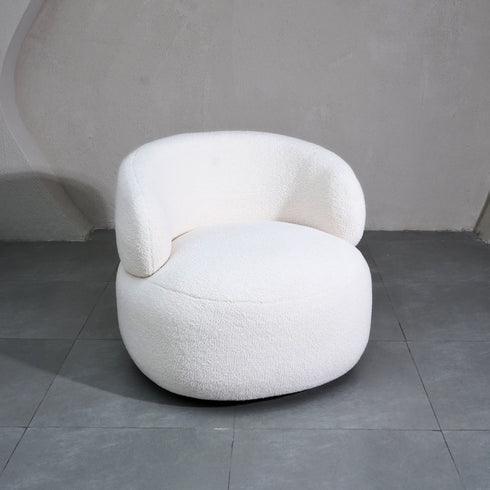 Buy Chair - Leia Boucle Swivel Chair by Muun Home on IKIRU online store