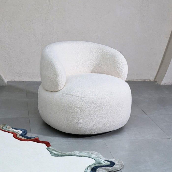 Buy Chair - Leia Boucle Swivel Chair by Muun Home on IKIRU online store