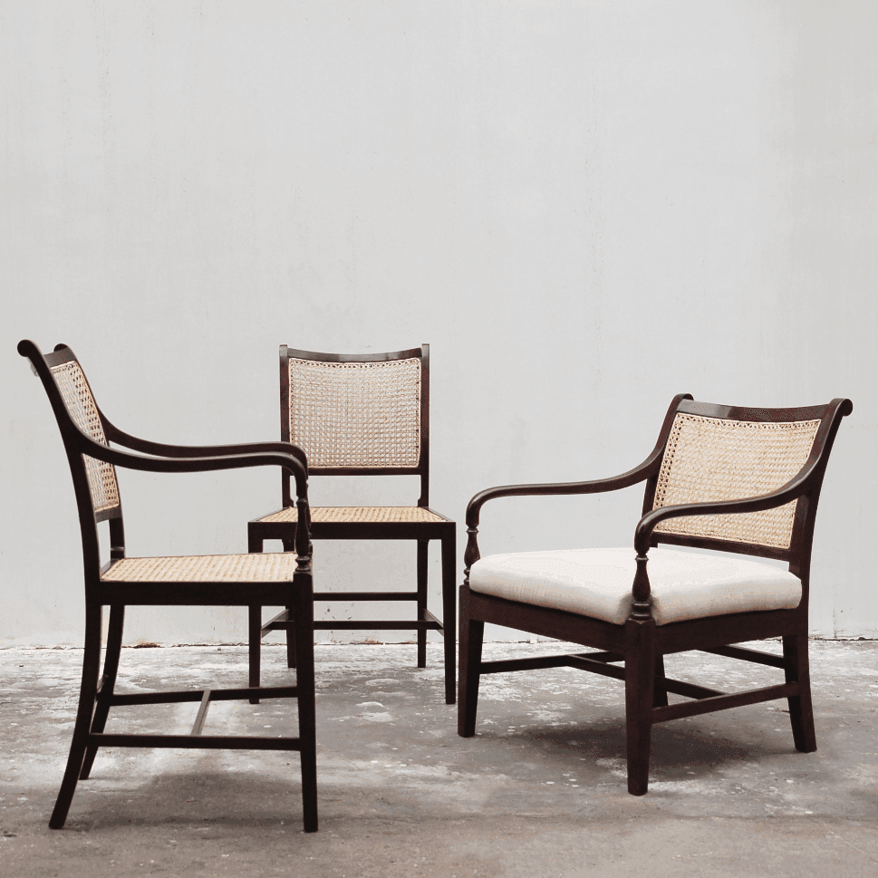 Buy Chairs Selective Edition - Gonsalves Chair with Arms by Anantaya on IKIRU online store