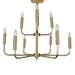 Buy Chandelier - Modern Brushed 6+4 Dual Level Lights Candelabra Tiered Chandelier For Living Room & Hallway by Fos Lighting on IKIRU online store