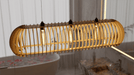 Buy Chandelier - Sun Burst Wooden Wide Hanging Light Fixture | Unique Pendant Lampshade For Dining Room & Home Decor by Teesha on IKIRU online store