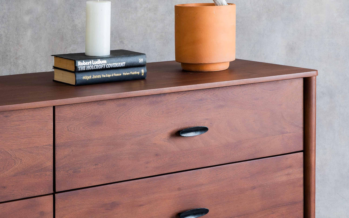 Buy Chest of Drawers - Coco Wooden Chest Of Drawer | Minimal Brown Sideboard Storage For Hallway & Bedroom by Orange Tree on IKIRU online store