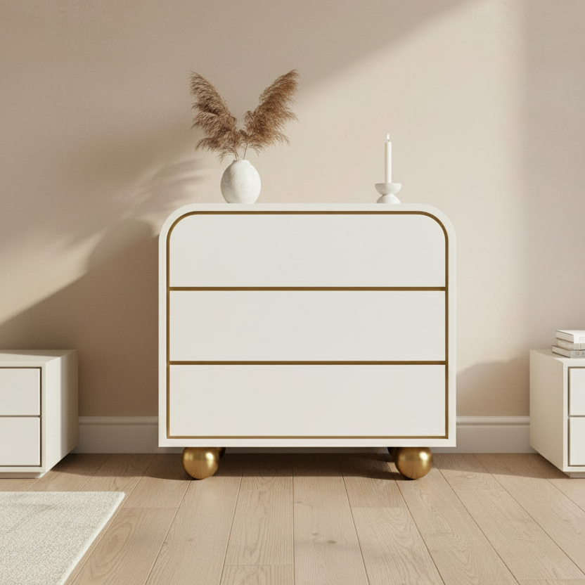 Santorini 3 Drawer Dresser For Home Decor | Cabinet & Sideboard