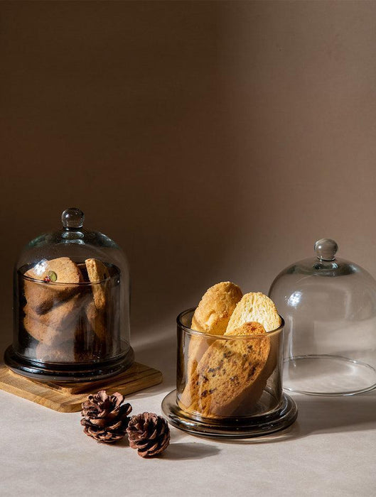 Buy Cloche - Glass-Bell-Jar-Smoke-Set-Of-2-Jars | Dry Fruit Jars by The Table Fable on IKIRU online store