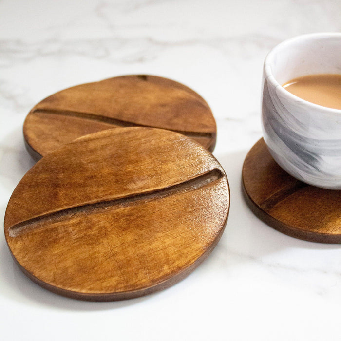 Buy Coaster - Bitter Coasters Set of 6 | Wooden Tea Coaster for Table by Byora Homes on IKIRU online store