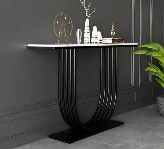 Buy Console Table - Black And White Modern Console | Corner Table For Home Decor by Handicrafts Town on IKIRU online store