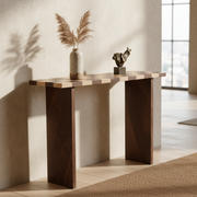 Chess Console Table for Living Room | Wooden Wall Side Table