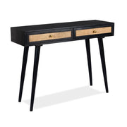 Buy Console Table - Cotswold Rattan Black Console Table by Home Glamour on IKIRU online store