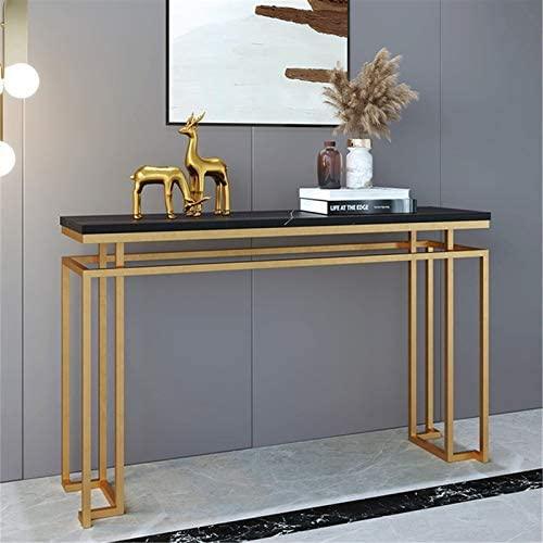 Buy Console Table - Gold Metal Black Marble Top Modern Luxury Console Table | Side Table For Home by Handicrafts Town on IKIRU online store