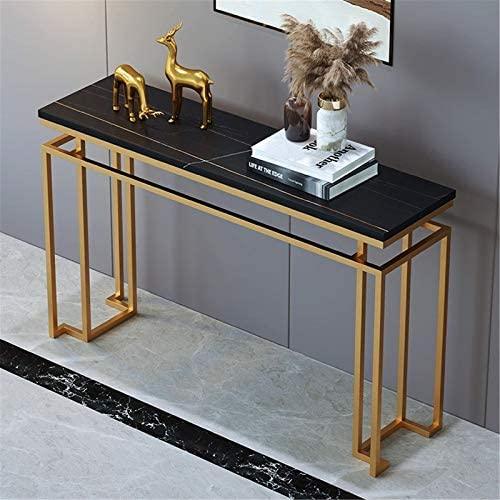 Buy Console Table - Gold Metal Black Marble Top Modern Luxury Console Table | Side Table For Home by Handicrafts Town on IKIRU online store